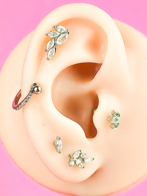 6-day set of ear stud earrings