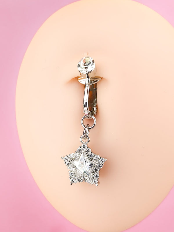 Fake Piercing Star Navel Ring