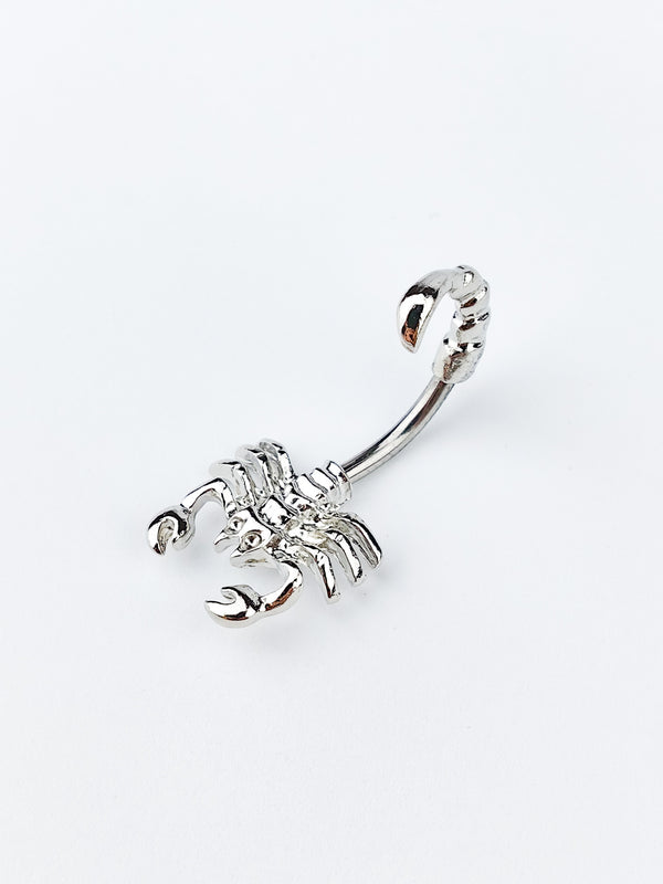 Skorpion Piercing Kolczyk do Pępka Srebrny