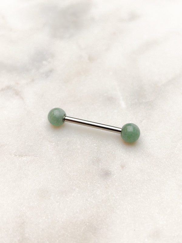 Piercing Nipple ring with cubic zirconia rosettes