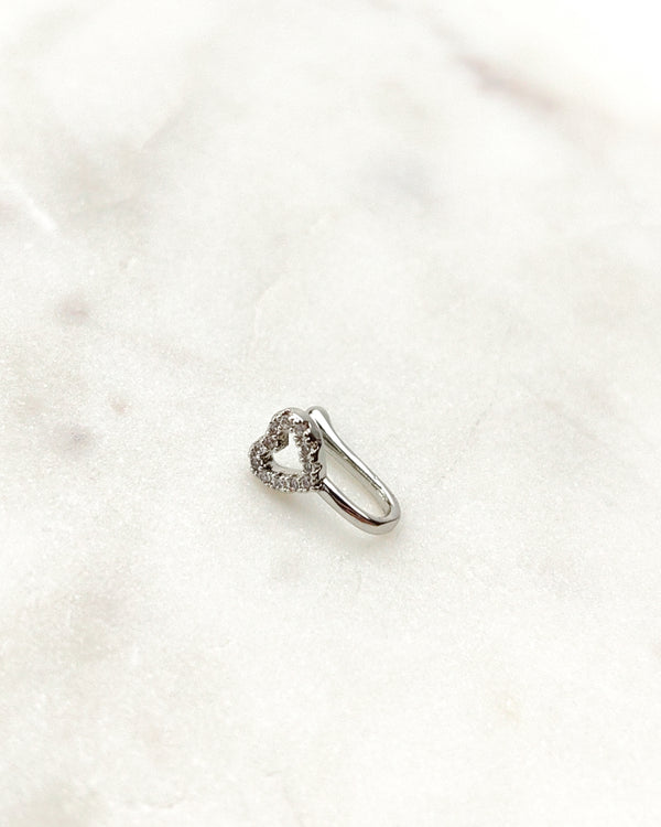 Fake Nostril Piercing Nose Ring Heart